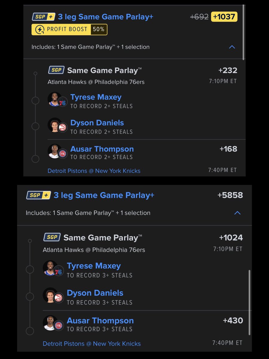 SharpReportHQ's tweet image. 🏁 The "Defensive Friction" 3-Leg Steals Ladder 📊🏀

• Tier 1 (Base): All 3 players to record 2 Steal (+692). High-confidence "System Stability" play(.5U)

• Tier 2 (The NUKE): All 3 players to record 3+ Steals (+5858). Leveraging the 2nd, 3rd, and 4th overall steal leaders on