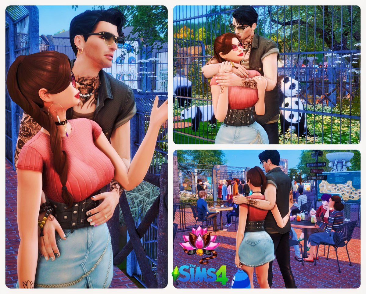 andais3dx's tweet photo. 💠 A cute date at the city zoo for my OTP- Galdien and Eclair on @TheSims 

#sims4cc #originalcharacters #Galec https://t.co/c2g9dwusau
