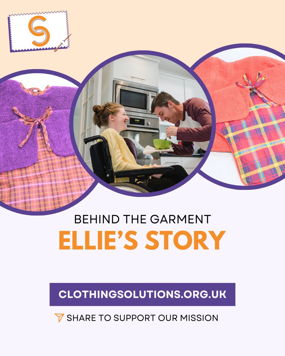 clothingsdp's tweet photo. 💜 Ellie has sialorrhoea, causing excessive drooling. Baby bibs didn’t fit. Waterproof coats were uncomfortable.
So we made bespoke, triple layered bibs shaped for her body — keeping her dry at school and beyond.
That’s why we do this. ✨
#DisabilityInclusion #AdaptiveClothing https://t.co/9XFl5NLqg0