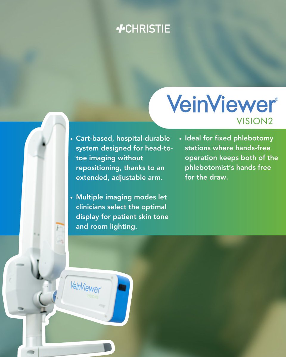 CAREstreamUSA's tweet image. Two models. One Imaging Platform. Choose which VeinViewer® version fits your facility's needs best. ⁠
⁠
DM us to learn more.⁠
⁠
#VeinViewer #ChristieMedical #vascularaccess⁠ #repost
instagram.com/p/DU0ymprEouV/…