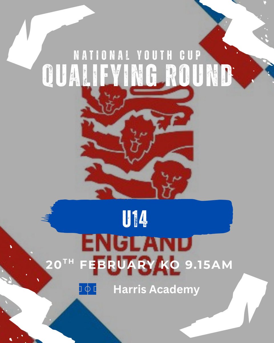 Our u14s are in action tomorrow for the qualifying round of the <a href="/EnglandFutsal/">England Futsal</a> youth cup. Looking forward to a great morning of youth Futsal. Leave everything on the court boys 🏴󠁧󠁢󠁥󠁮󠁧󠁿 ⚽️ 💪