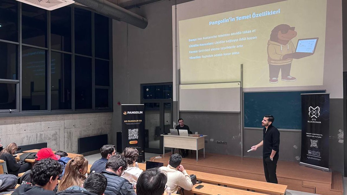 Pangolin met the students at GTU 🔺

We met with the next generation of builders to share what Pangolin is, the opportunities in Web3, and why this shift matters. 🔺

We build on <a href="/avax/">Avalanche🔺</a> because speed, scalability, and innovation start there. 🚀

The builders of the future are