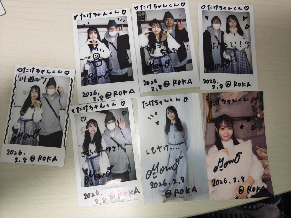 2/1,8,10,11の桃ちゃんです😸 ぜんぜんチェキ整理できていない