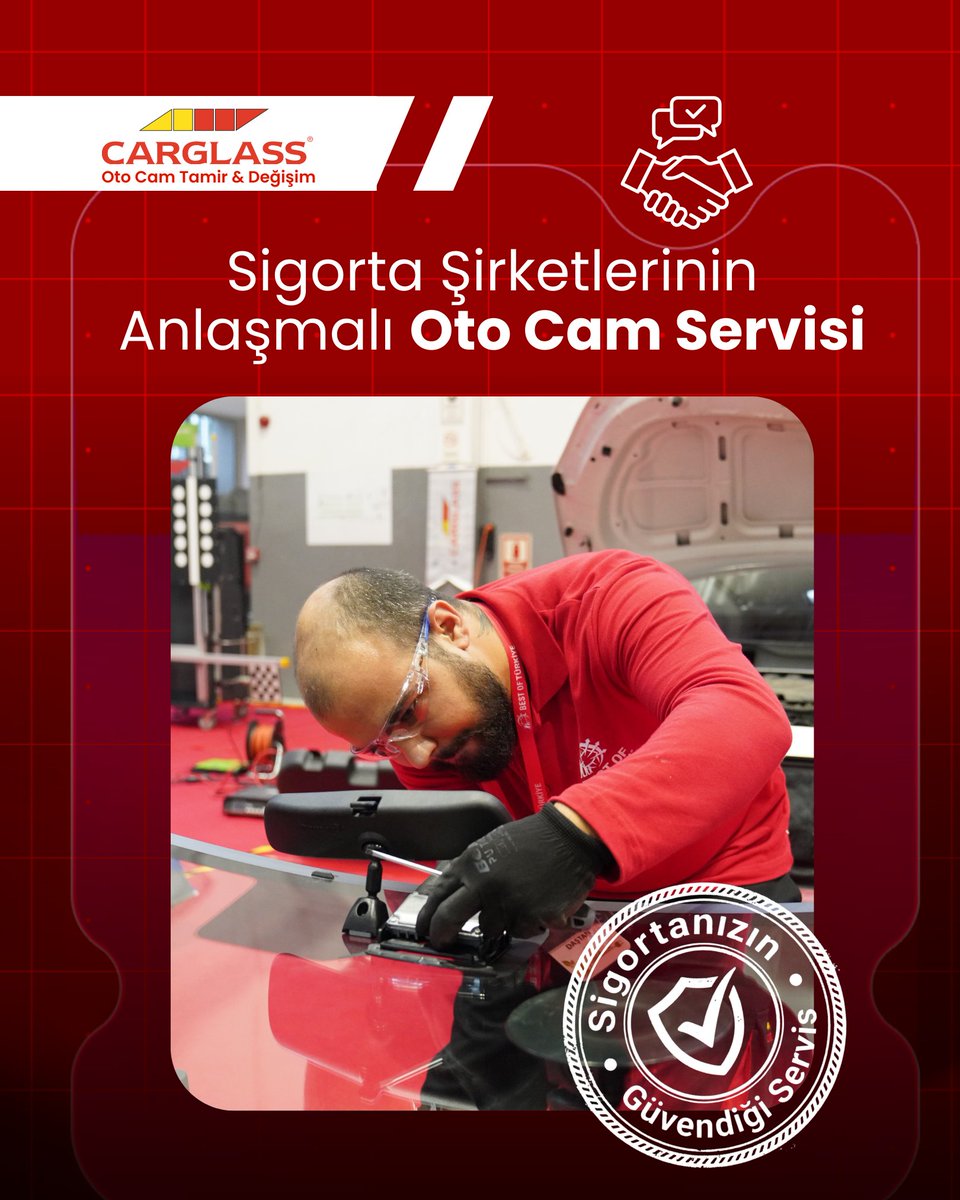 CarglassTR's tweet photo. Sigorta şirketlerinin anlaşmalı oto cam servisi olarak, işlemlerinizi güven ve uzmanlıkla gerçekleştiriyoruz.

Cam tamiri ve değişiminde, sigorta süreçlerine hâkim ekiplerimizle aracınızı gönül rahatlığıyla bize emanet edebilirsiniz.

Carglass®’ta her işlem, hem sizin hem de sigortanızın güvendiği standartlarla yapılır.

#Carglass #AnlaşmalıServis #OtoCamUzmanı #SigortaGüvencesi #GüvenleYola