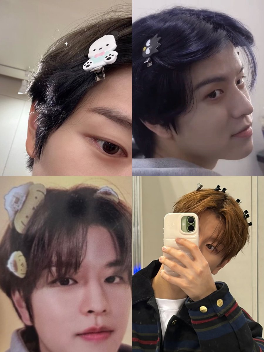 seungmin with little clips in his hair 🫳