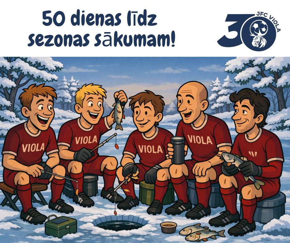 ✌️ 50 dienas līdz sezonas sākumam!
⚽️ Tieši šodien ap plkst. 17:00 ieraudzīsim komandu dalījumu A un B grupās un 2.līgas kalendāra "skeletu" ej.uz/50dienas
😎Par draudzīgi pozitīvu futbolu!