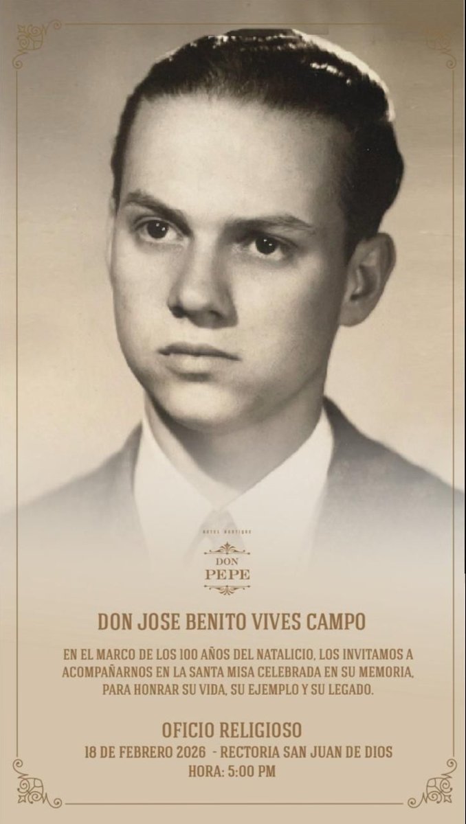 RadioMagdalena's tweet image. #CIUDAD
Santa Marta recordó el legado de Don José Benito Vives Campo en emotivo homenaje

En el marco de los 100 años del natalicio de Don José Benito Vives Campo, familiares, amigos y miembros de la comunidad se reunieron hoy en un oficio religioso realizado en la Rectoría San