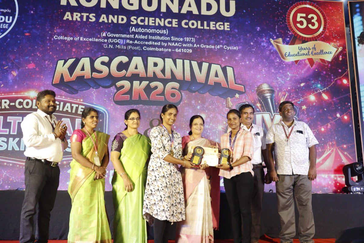 kasccbe's tweet photo. Glimpses from KASCARNIVAL 2026 - Inter Collegiate Cultural &amp; Skill Fest https://t.co/C01xtcCiQ7