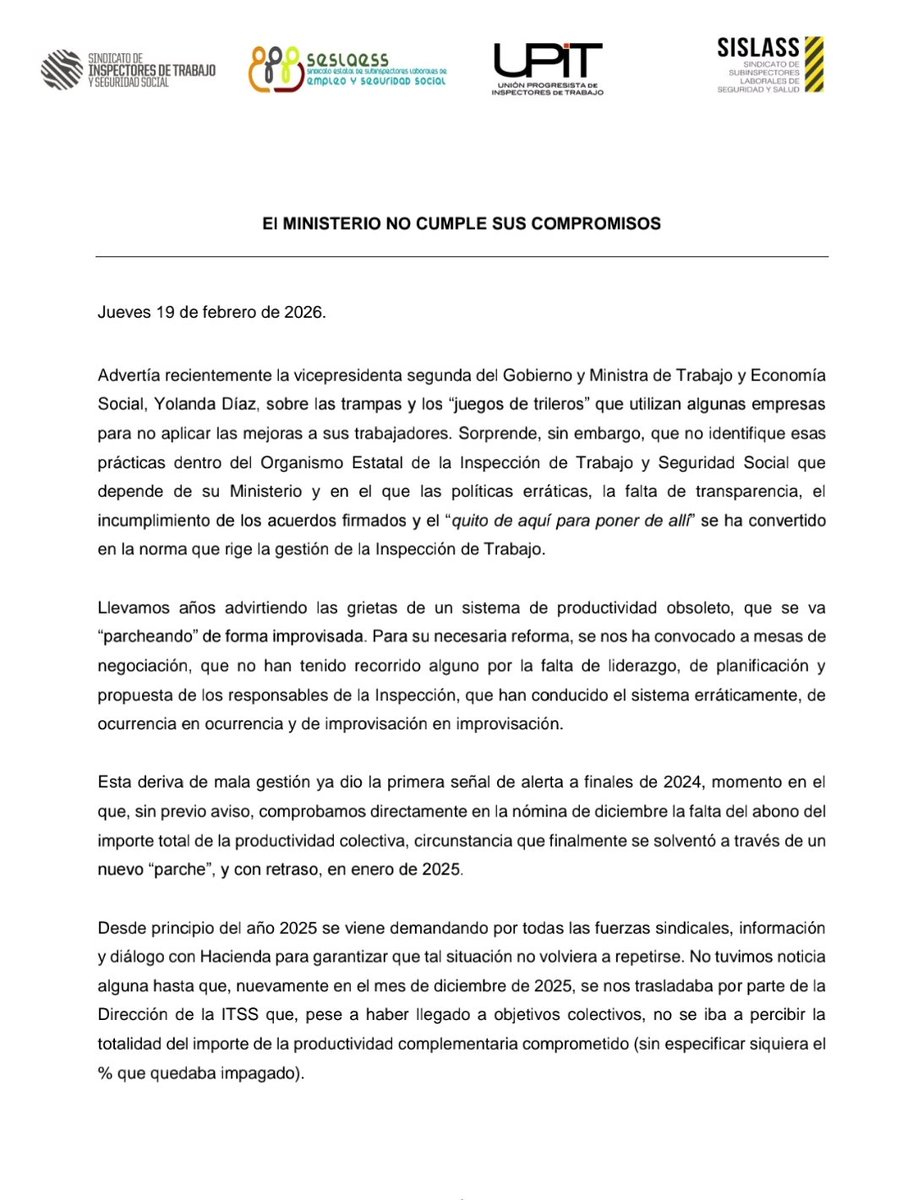 UPIT - Inspección de Trabajo tweet media