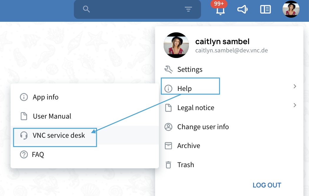Did you know that you always have seamless support at your fingertips in VNClagoon?
With just a few clicks, you can submit a support request directly through our VNC Service Desk, available to you anytime, anywhere! Whether you have questions about any VNClagoon module, need
