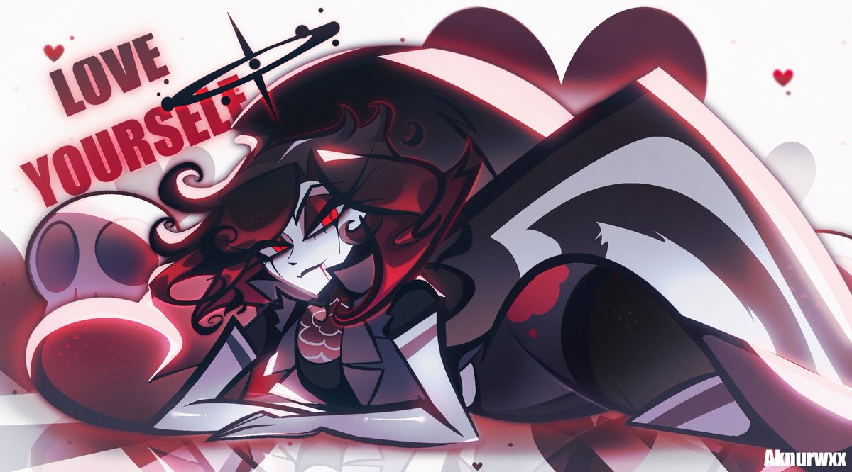 I think red eyes fits her more ❤️
#HazbinhotelOC