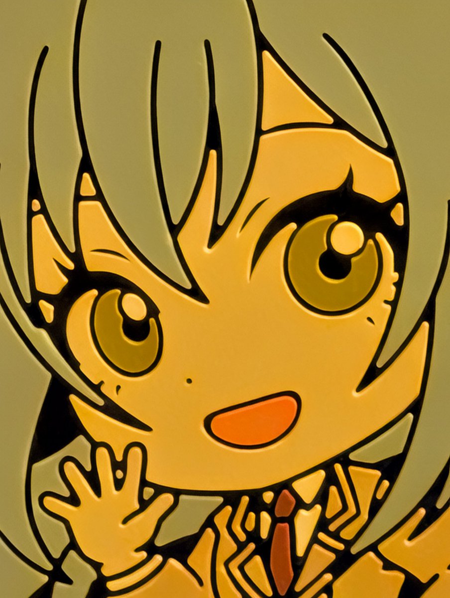 ラバーストラップを超解像proで撮影したらただのイラストになった。