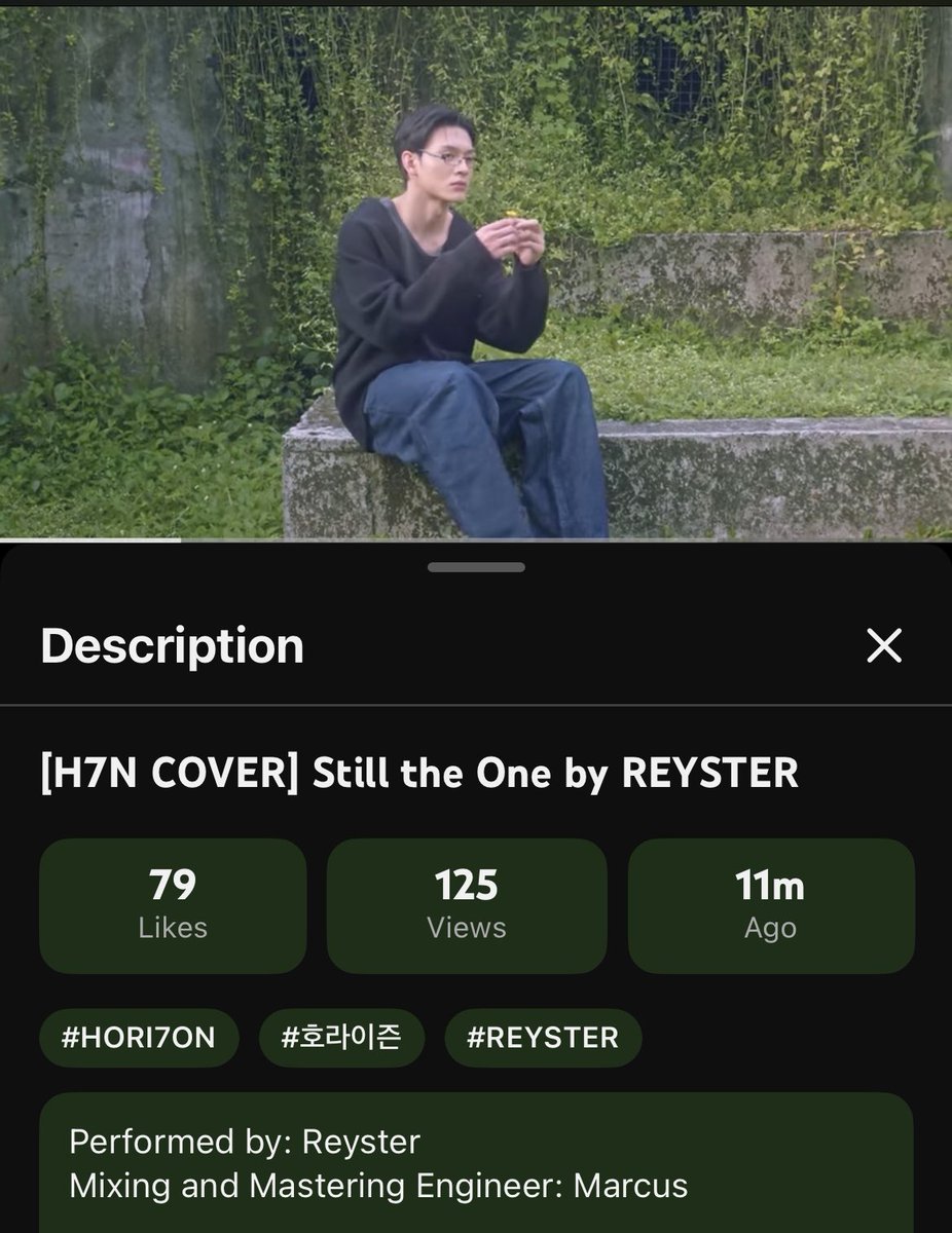 Reyster’s Still the One cover is up. I always love hearing toto’s singing voice 🥺🥹🤍

Marcus is also credited as the Mixing and Mastering Engineer. Uri catokki 🐰🐼

youtu.be/h0BZL1mNpgQ?si…

#HORI7ON #호라이즌 
<a href="/HORI7ONofficial/">HORI7ONofficial</a>