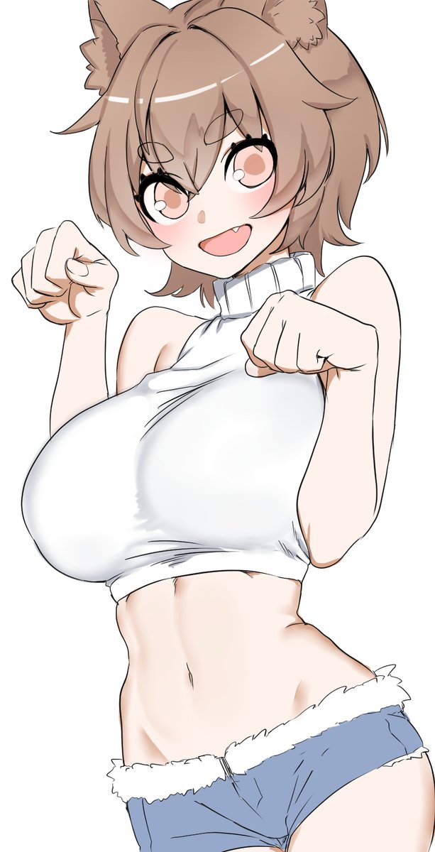 ブルスカで流れたケモ娘のフィギュアが可愛すぎて衝動落書き。 