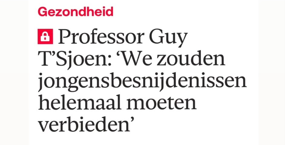 Zegt de man die hele klokkenspellen wegsnijdt bij jongens omdat ze worden wijsgemaakt dat ze daardoor een meisje kunnen worden.