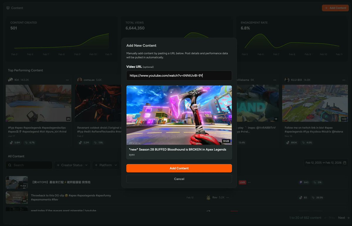 Creator tools just got buffed 👀

We shipped a few upgrades to Creator workflows in FirstLook:

🎥 Manually add creator content
🛂 Approval-based creator campaigns

Enable Creator &amp; Content tools in FirstLook Labs 👀
More coming soon.
