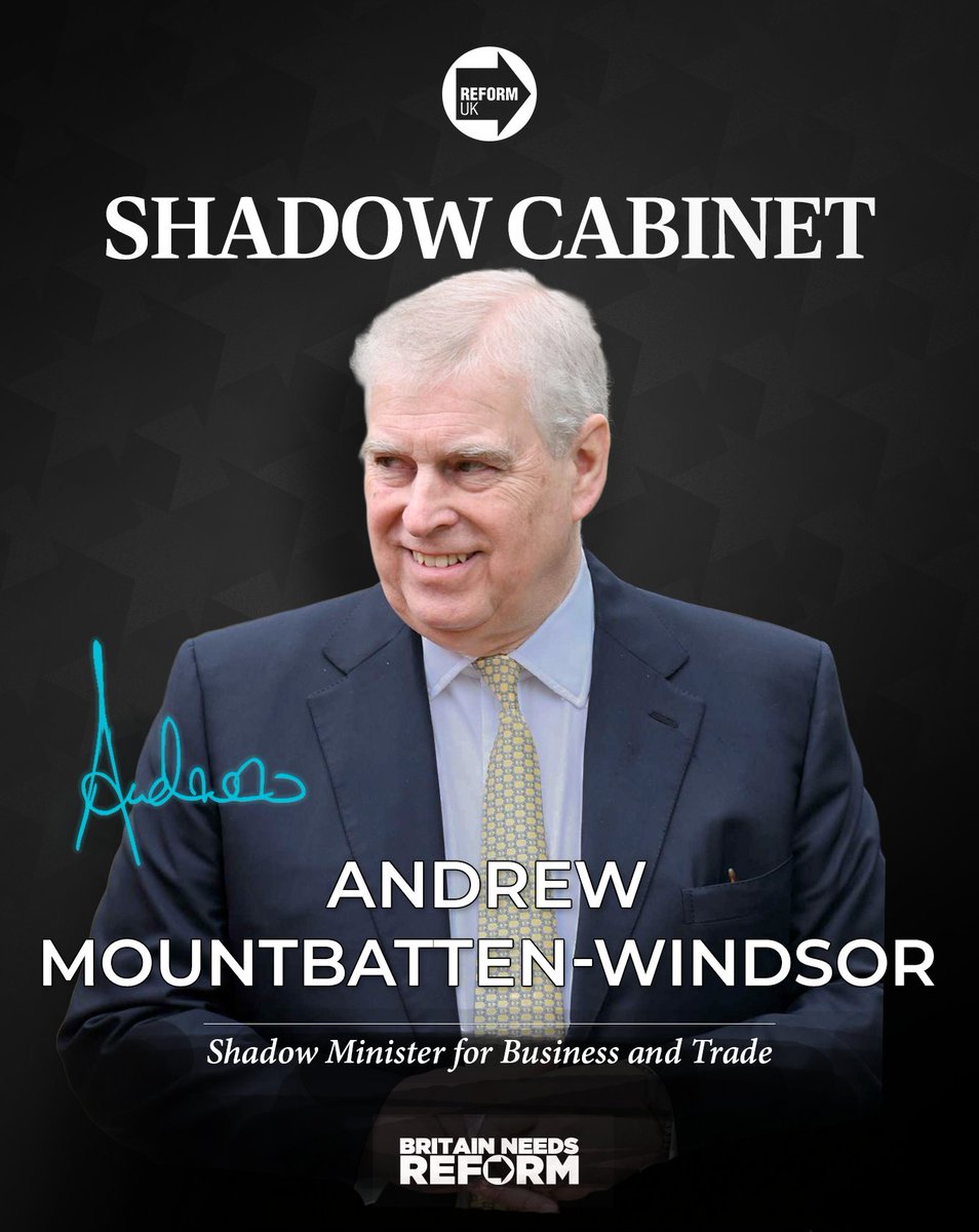 Reform announces its Shadow Minister for Business and Trade.