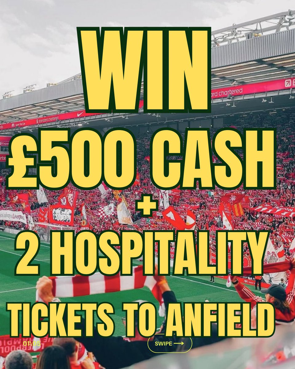 Liverpool are back in the #ucl for the last 16 ⚽️

You can be there with £500 in your bank for just £2 💵

Link in bio to enter 🔴