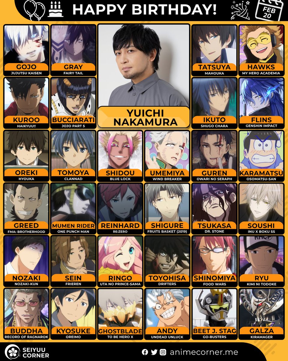 Happy birthday Yuichi Nakamura! 🎉 

Let's wish Yuukyan all the best <a href="/nakamuraFF11/">中村悠一</a> 

#YuichiNakamura #中村悠一 #中村悠一生誕祭2026