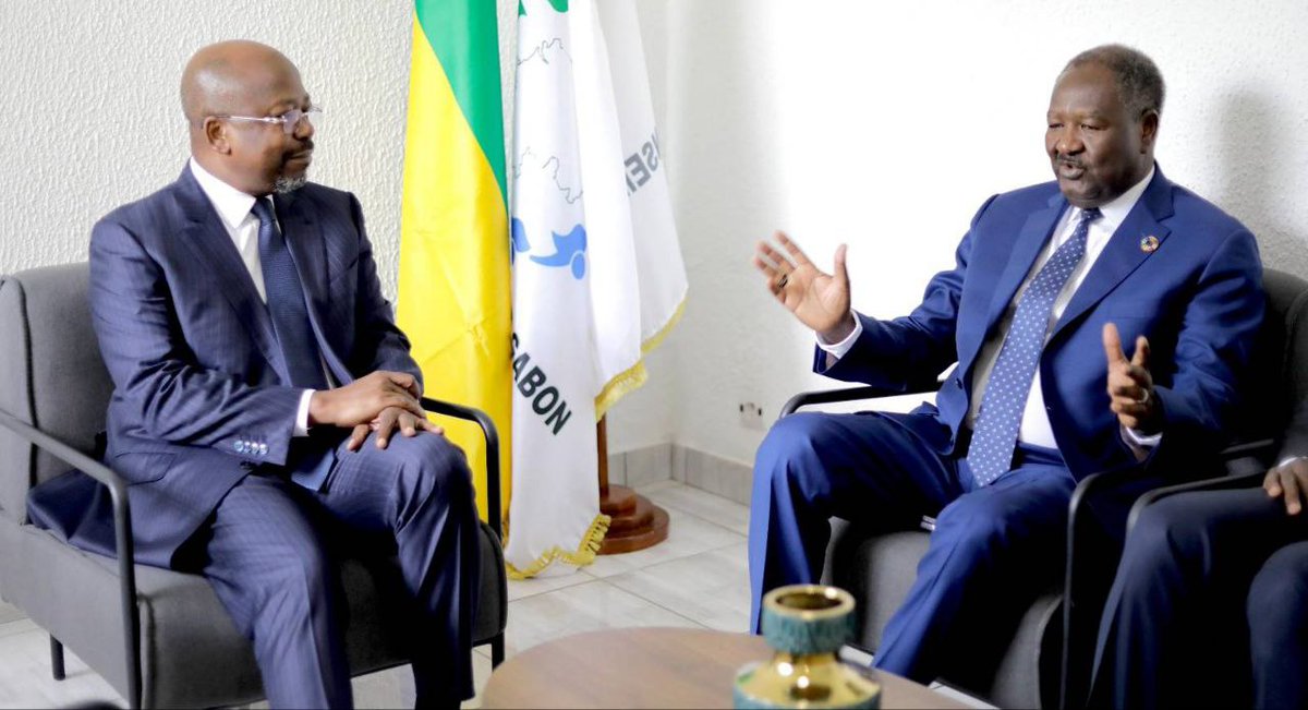 Je me suis entretenu ce jour avec Monsieur <a href="/AbdouAbarry/">Abdou Abarry</a>, Représentant Spécial du Secrétaire Général des Nations Unies, venu me faire ses adieux. Occasion d'aborder la situation politique, économique et sociale du #Gabon post transition.