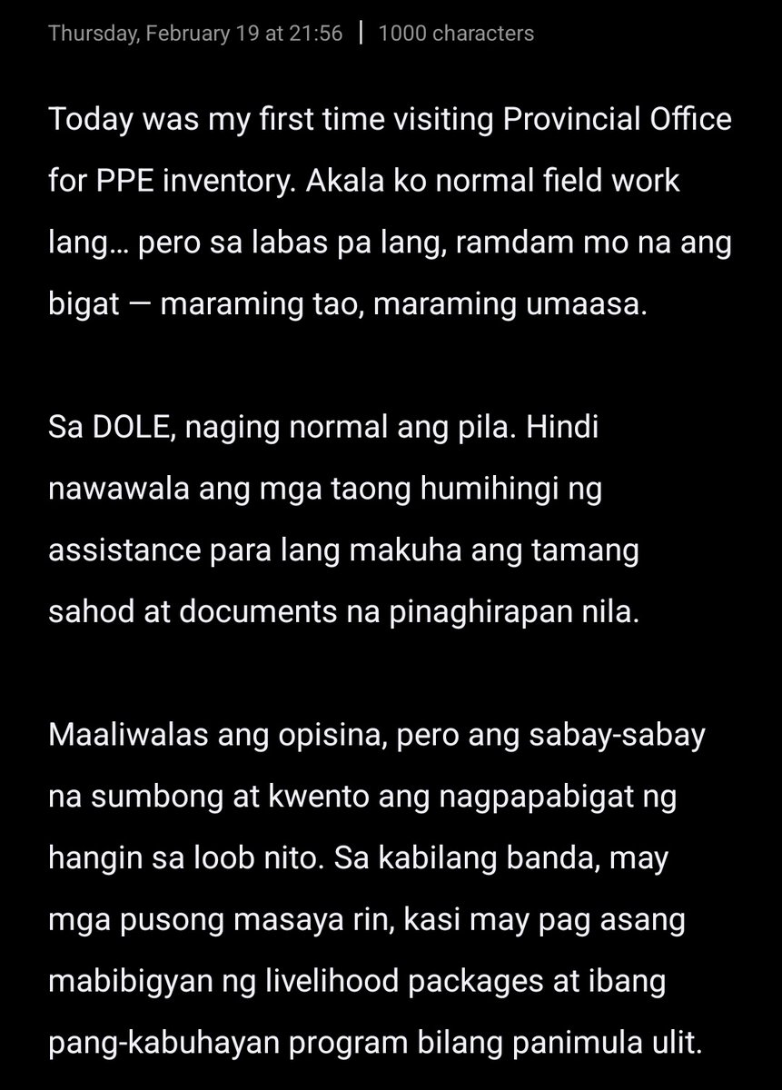 ChienlyDe's tweet photo. Sa likod ng bawat document, may buhay at pag-asa na nakasalalay sa bawat kamay na nagtatrabaho. https://t.co/eDjl4oBMK7