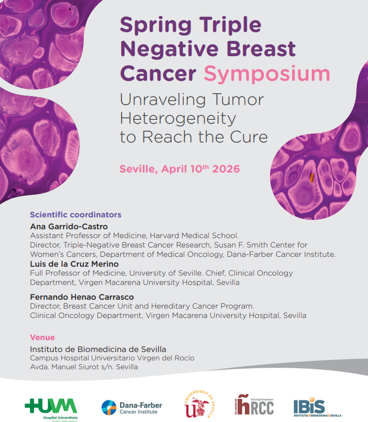DFCI_BreastOnc's tweet image. Register for the Spring #TNBC Symposium happening in Seville, Spain on April 10th, 2026!  
The in-person event is hosted by Dr. Luis de la Cruz, Dr. Fernando Henao and Dr. Ana Garrido-Castro
🟪Check out the program and register today!
tacticsmd.net/actividad/spri…