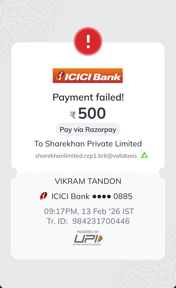 vkrmtandon's tweet photo. @ICICIBank @ICICIBank_Care mobile app working  well and doing lot of successful transactions daily .but for last 6 months i am not able to transfer fund to a broker for following reasons. Attaching the screen shot and failure reason shared by broker on  mail. Kindly resolve https://t.co/AUjNVvXo2q