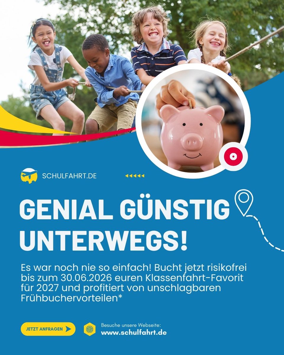 ⏰🚍 Jetzt schnell sein – die perfekte Klassenfahrt sichern! ✨🎒

#klassenfahrt #frühbucher #schulfahrt #gruppenreise #lehrerleben #instalehrer #instalehrerzimmer 

*Gültig bis 2 Wochen nach Ende der Sommerferien 2026 in eurem Bundesland.