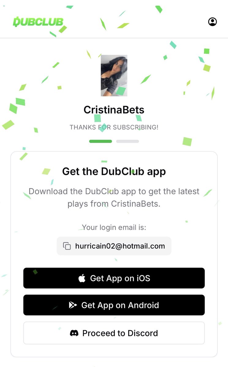 THANK YOU! THANK YOU! I appreciate you so much <a href="/CristinaBets/">Cristina🫶🏽</a> for awarding me a free month to your Dubclub!! Time to get this 💰💵💵💸