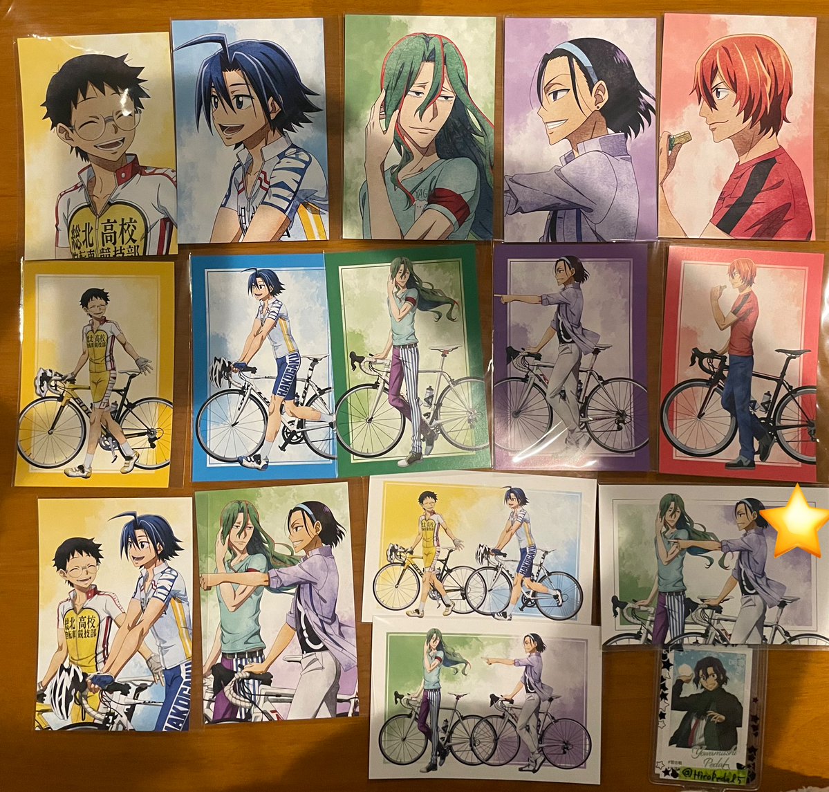 交換】弱虫ペダル 歩みVer ポストカード 譲：小野田、巻島、真波、東堂
