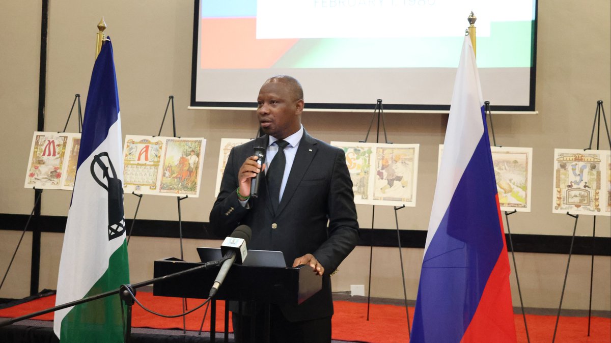 EmbassyofRussia's tweet image. 🇷🇺🇱🇸 On 17 Feb the Embassy hosted a reception in Maseru marking Diplomatic Worker’s Day, bringing together officials, diplomats &amp;amp; representatives of academia, business, media.

Ambassador #Ambarov highlighted 46 years of #Russia-#Lesotho relations based on equality &amp;amp; sovereignty.