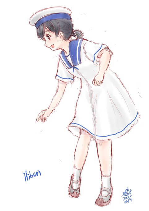 ヒブリちゃん
#艦これ版深夜の真剣お絵描き60分一本勝負 
#艦これ版真剣お絵描き60分一本勝負_20260219 