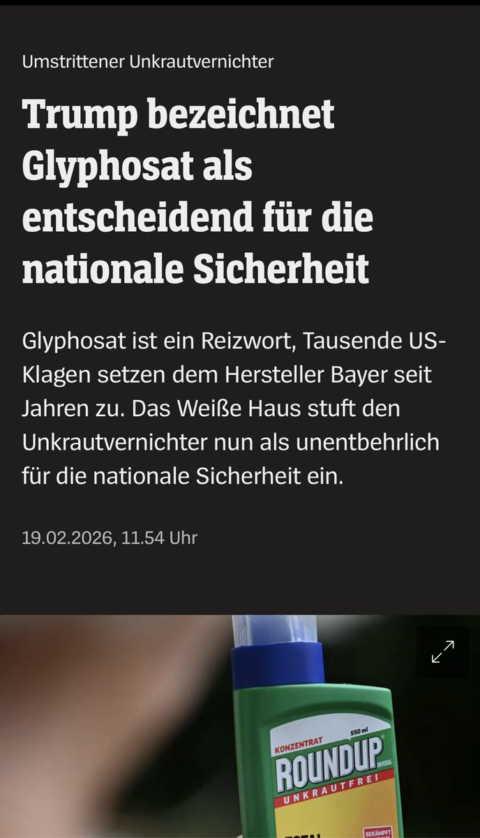 Trump bezeichnet Glyphosat als entscheidend für die nationale Sicherheit - und ich habe mich gleich mal eingelesen, wie viel Bayer Trump gespendet hat. ☝️

Und siehe da:
Bayer hat 1 Million Dollar an Trumps Inaugurationskomitee gespendet  – als Erstspender wohlgemerkt, das hatten