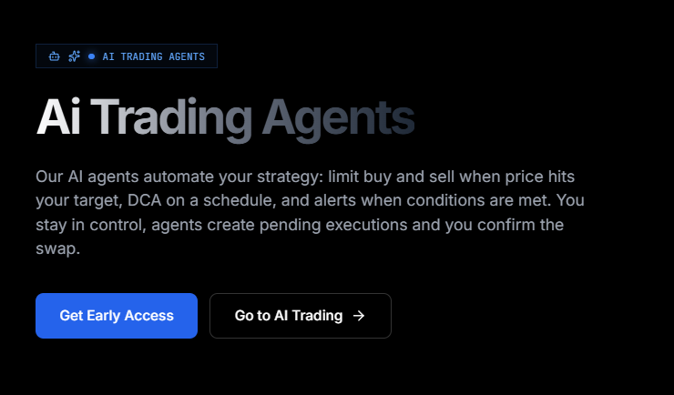 We have introduced a new section on our website: AI Trading Agents.

Within this section, you will find the “Get Early Access” option.

Users who submit a request and are approved will receive a private access code via email, granting early entry ahead of the public release.