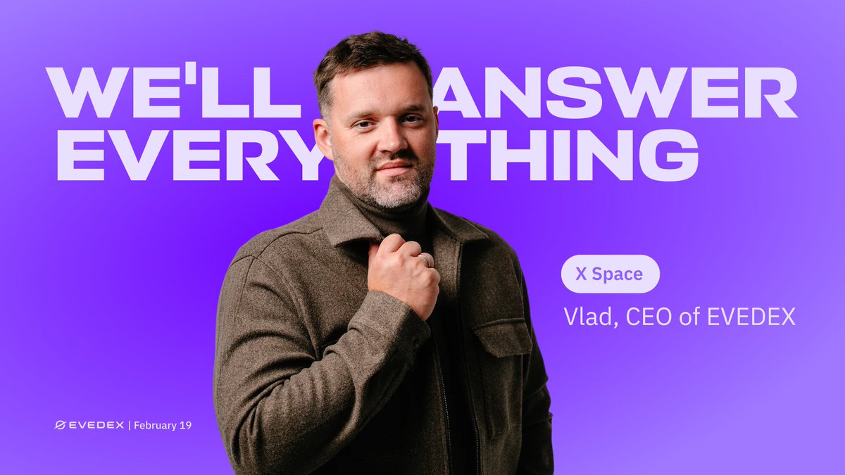 EVEDEX's tweet photo. Every week, EVEDEX CEO @vkomissarov goes live to answer your questions and share what's coming next.

• Platform Updates
• Ecosystem News
• Live Q&amp;A

🗓️ Today at 17:00 UTC https://t.co/rk8Nlmo28J