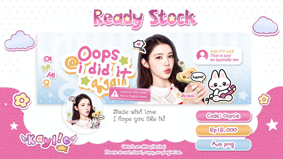 kayliesite's tweet image. ౨ ◟❤️‍🩹 𓈒⠀help  RT,  thankies!

🐰% .. henlOo! scroll this thread .. i have 26 layout ready stock hearts2hearts 🩷 🪽◞  idr. 18k/each, free re-text! grab them on my DM or tele 📞🥛

h2h rs ian, carmen, a-na, jiwoo, yuha, stella, ye-on, juun  #zonauang