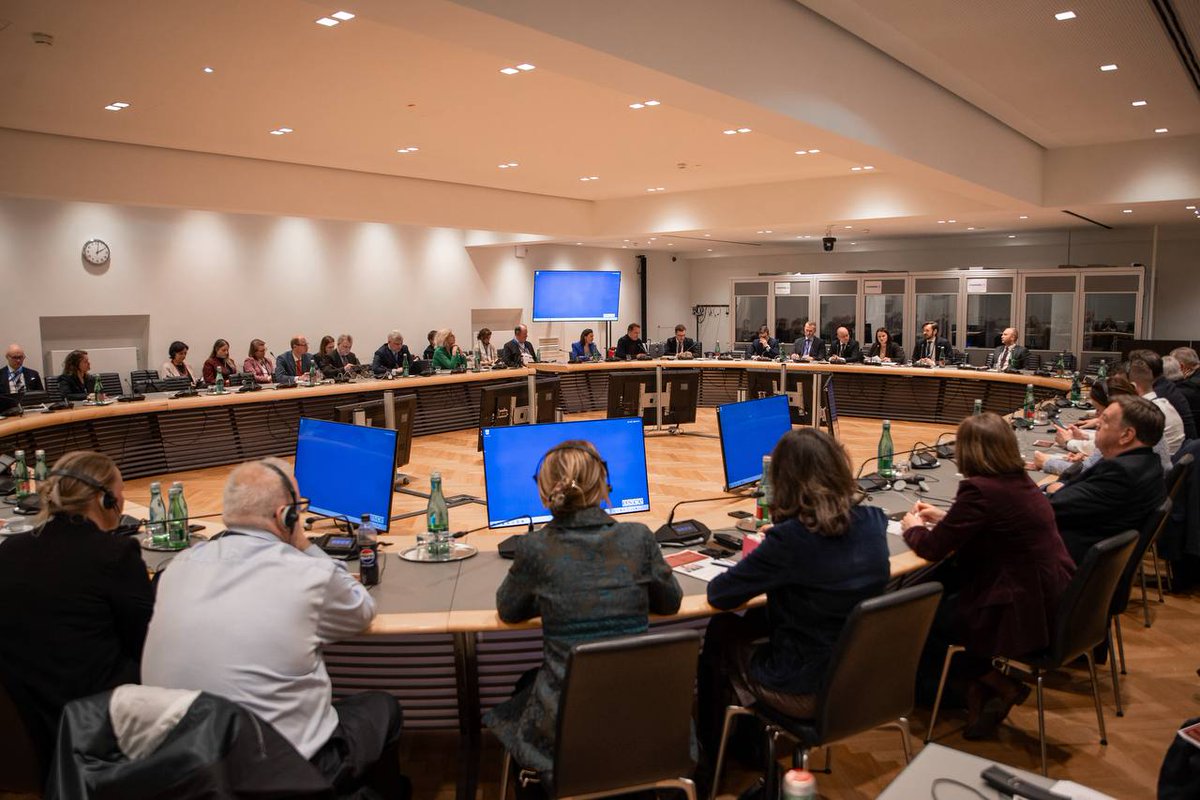 Tsihanouskaya's tweet image. Today, I spoke at a side-event during the #OSCE PA's Winter Meeting in Vienna on Belarus’s path to democracy and humanitarian priorities. 

Even though there is currently no legitimate Belarusian delegation in the OSCE PA, the Belarusian people deserve to have their voice heard.