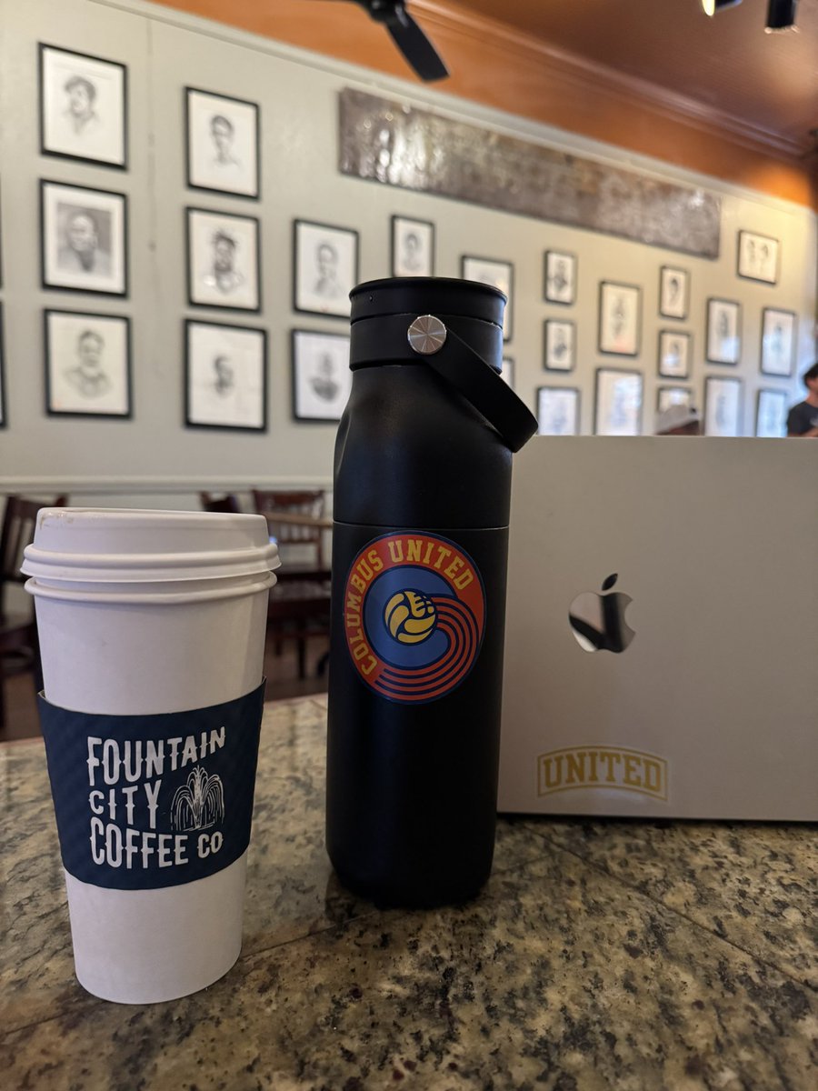 Full day of 2026 Strategery Meetings starting with a good cup of local coffee! ☕️🤝⚽️