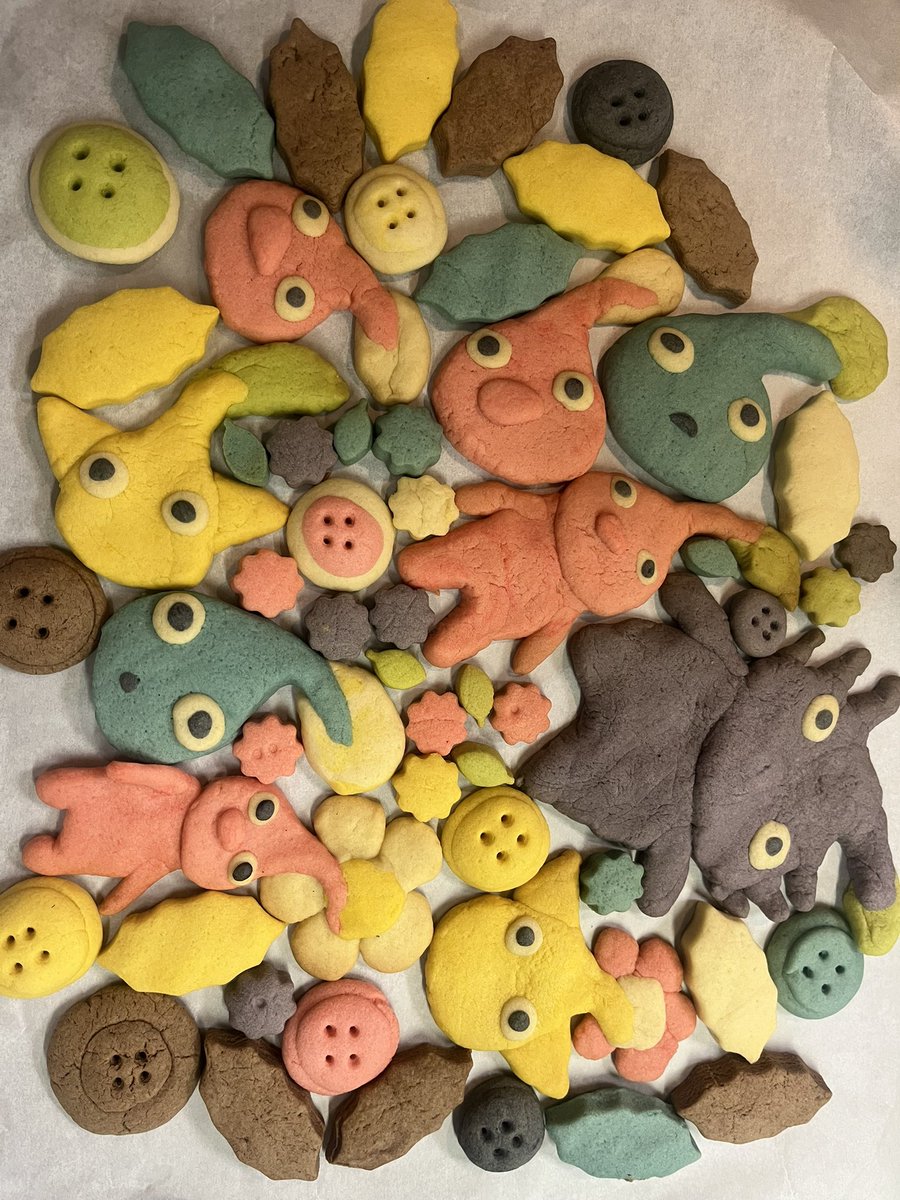 ri_______09's tweet photo. ピクミンクッキーをつくりました https://t.co/ouBTvdr8VB