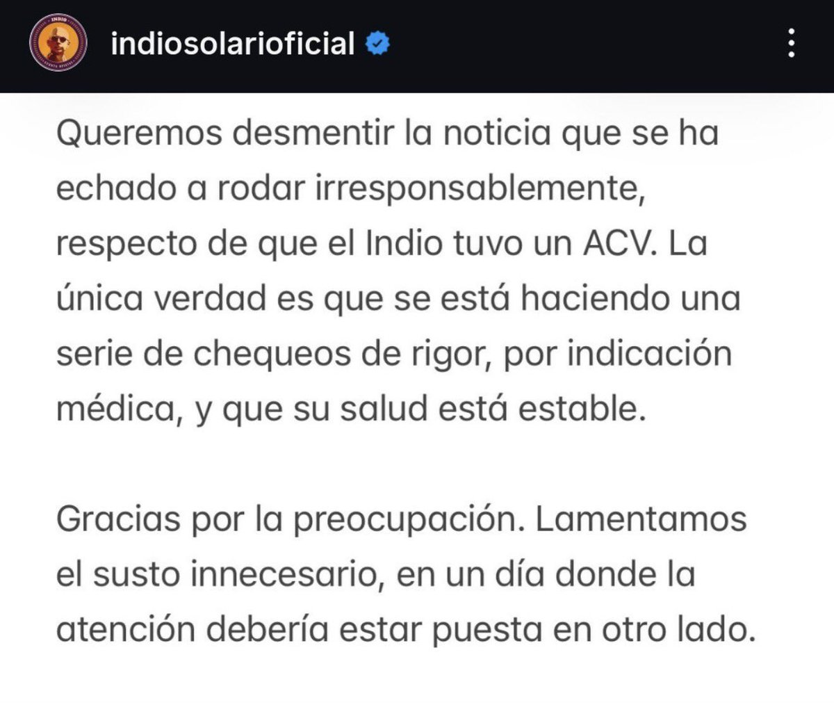 Comunicado oficial.