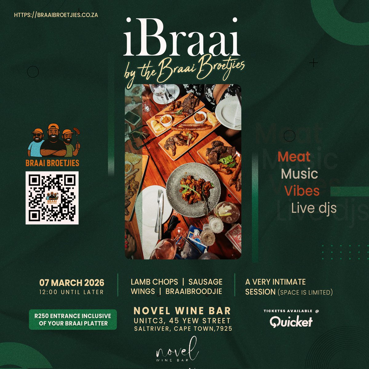 iBraai 07 March | braaibroetjies.co.za/events#upcoming  | iBraai at Novel Wine Bar | quicket.co.za/events/361192-…