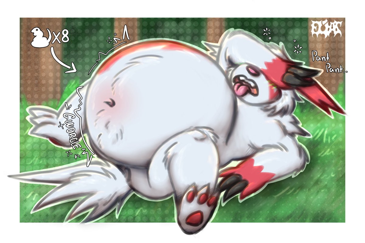 That Ekans spaghetti isn't bidding too well with his stomach..

Zangoose from Pokemon ;3

#vore