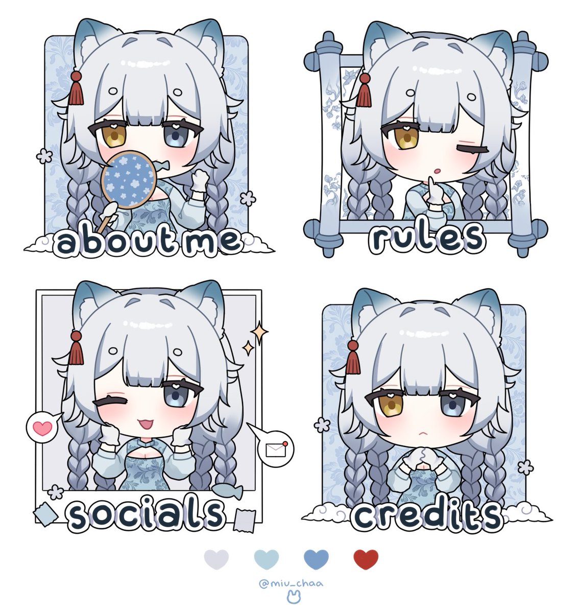 miu_chaa's tweet photo. custom twitch panels for @lumiapawz !! ✿ https://t.co/FDx6ClGnUI