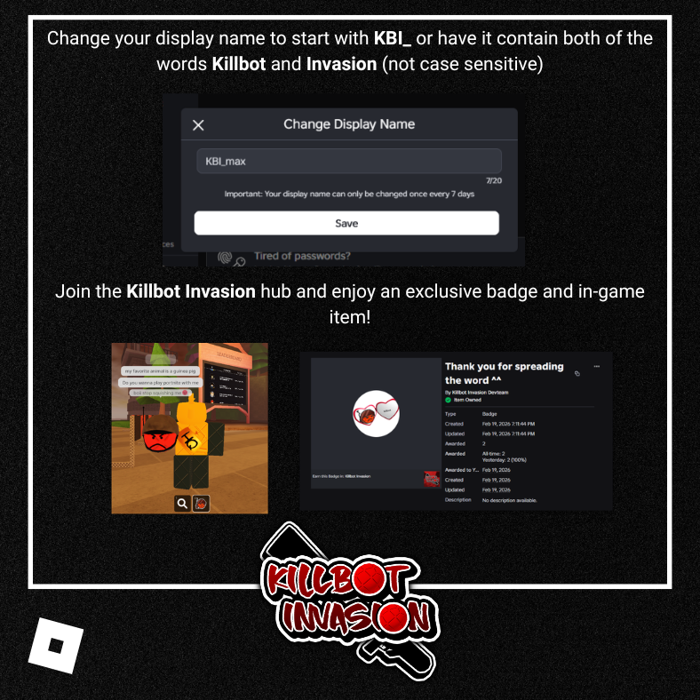 Killbot Invasion | Play on Roblox tweet media