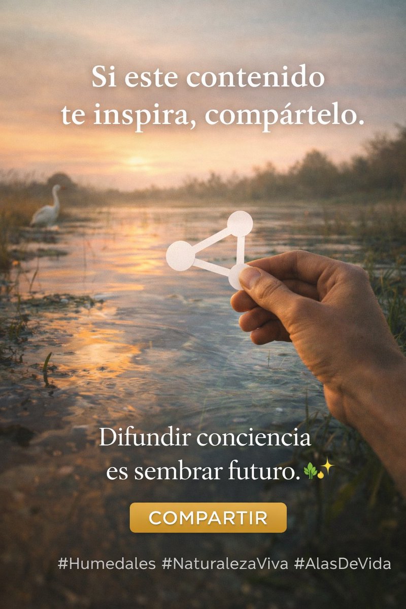 💚 Si este contenido te inspira, compártelo.
Hablar de humedales, energía y ciencia también es una forma de protegerlos. 🌊⚡🧠
Difundir conciencia es sembrar futuro. 🌱✨
#Comparte #EducaciónAmbiental #NaturalezaViva #AlasDeVida #Colombia