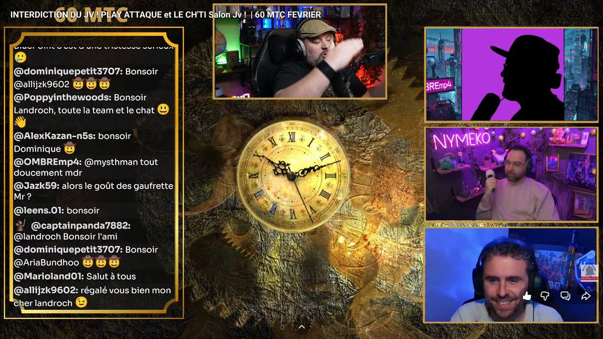 Elwesse1975's tweet photo. Allez, c'est la nouvelle édition #60MTC proposé par @landroch avec @CarTon_Gaming , @OMBREmp4 &amp; @Nymeko 
Sujets du jour
✅Interdire le jeu Vidéo
✅Retour sur le dernier #StateOfPlay
✅ Debrief du #ChtiweekendduJV @pitivier062
C'est en live maintenant➡https://t.co/Tz5huCGXgU https://t.co/C5qhyoSev2