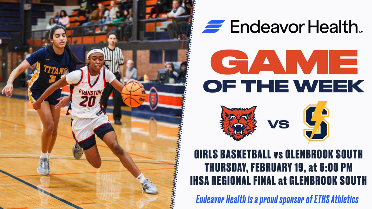 ETHSports's tweet image. GAME OF THE WEEK @EndeavorHlth

Girls Basketball looks to topple the Titans TONIGHT in the #IHSAKits Regional Championship at Glenbrook South!!! 
Buy your tickets at gofan.co/app/school/IL1…
@EvRoundTable @the_evanstonian @EvanstonNow