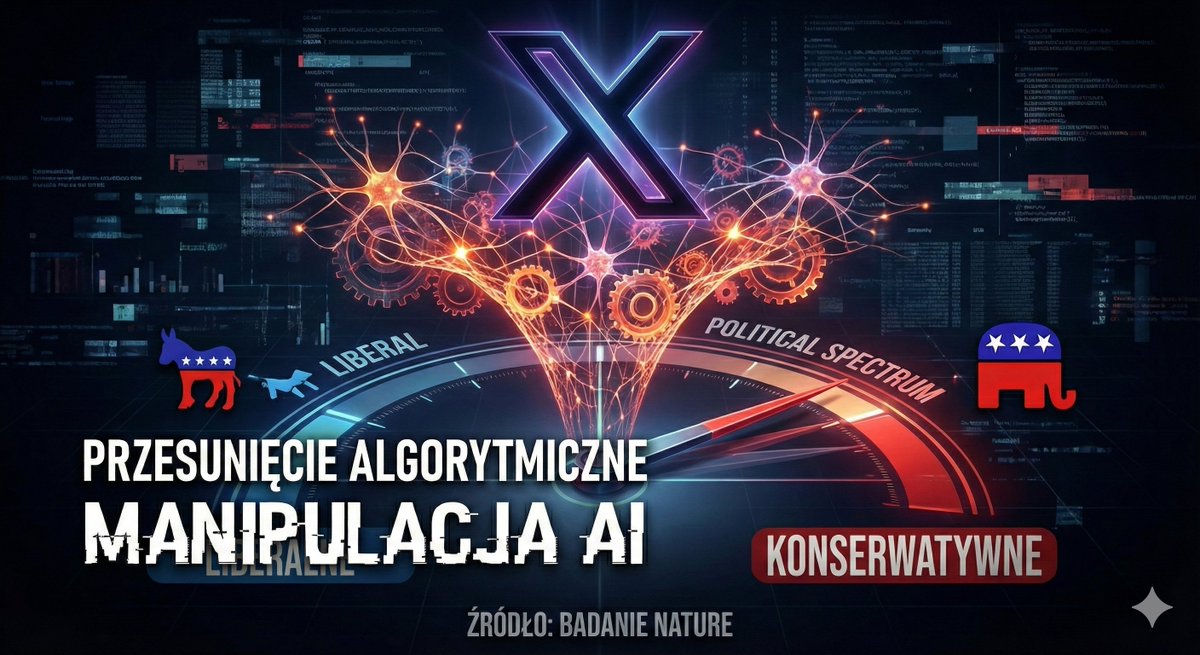 Algorytmy X wpływają na polityczne poglądy przesuwając je w stronę bardziej konserwatywnych. Dokładnie to pokazała przedwczoraj opublikowana praca w Nature: nature.com/articles/s4158…. O tym, że SI wpływa na język mówiony pisałem kilka dni temu, a pytanie o to, czy działanie SI ma