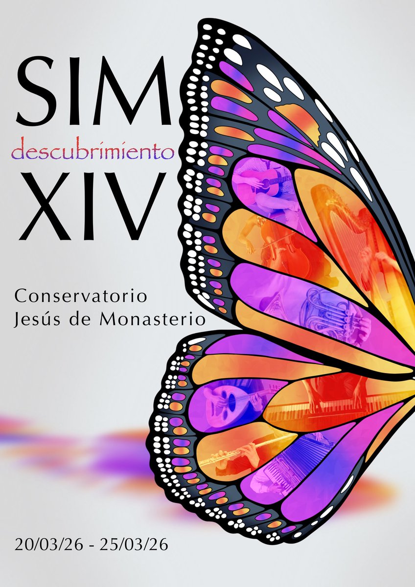 cmjm_santander's tweet photo. 🎶 XIV SEMANA INUSUAL DE LA MÚSICA 🎶 

Por fin os compartimos el cartel de nuestra próxima SIM, llena de conciertos, talleres y actividades. Apuntad en la agenda: ¡del 20 al 25 de marzo tenéis una cita con el conservatorio!

Imagen diseñada por Víctor Martínez Crespo🖌️ https://t.co/fKKXxBsaai