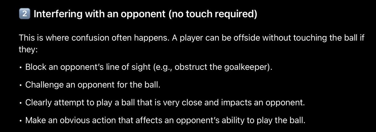 superwa5p's tweet photo. @WimDoomed @JonShorland96 Yep our opinions don’t matter but they’re still wrong . He MUST be challenging for the ball in that  position. It’s that simple.  He’s moving forward towards where the ball is going.  I believe bullet 2 below applies.  opponent being last defender who HAS to go for the ball. https://t.co/otK4Bq2fqE